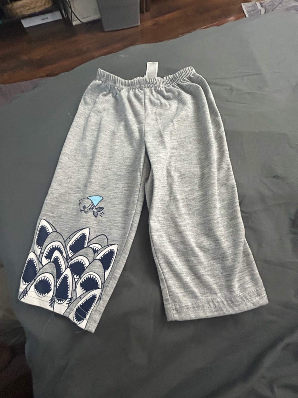 Gray Kids Shark Graphic Pajama Pants